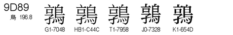 U+9D89